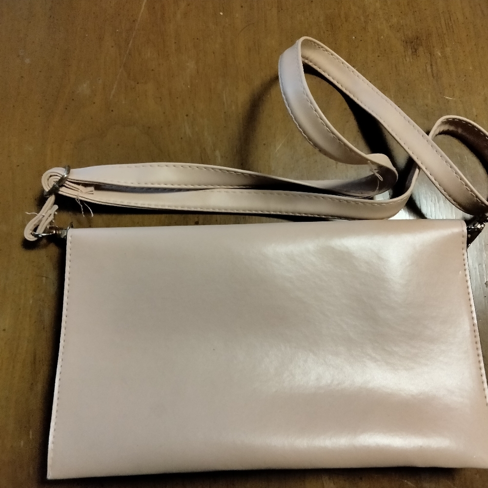 Baby pink handbag clutch - Picture 2 of 6